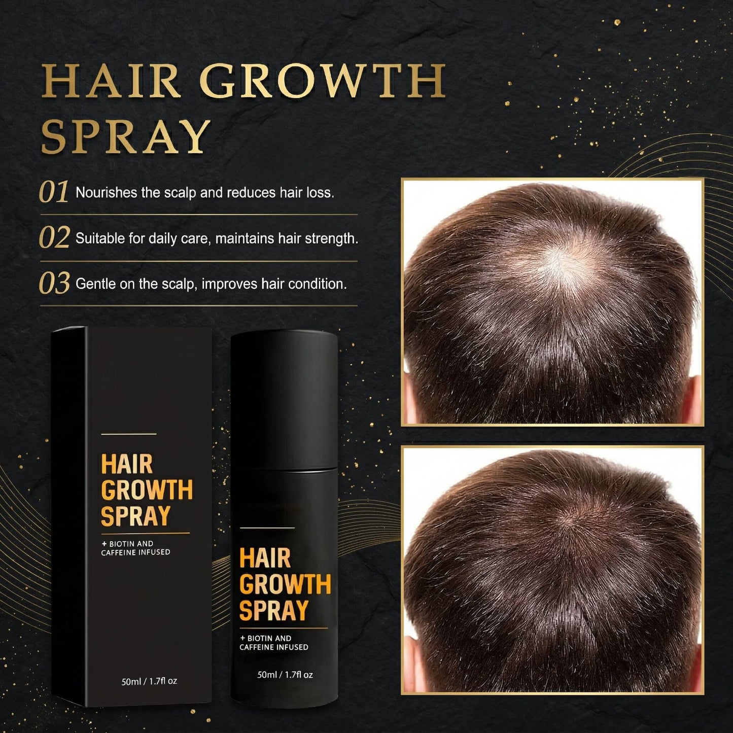 Rediscover the man in the mirror with Mantain Natural Hair Growth Spray